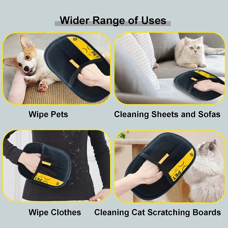 Marluvo Pet Hair Removal Grooming Gloves