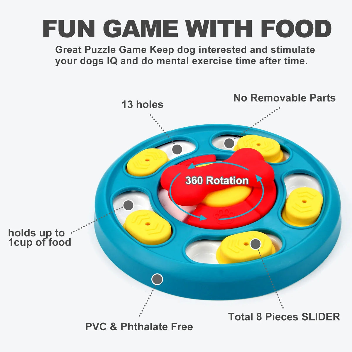 Marluvo Interactive Slow Feeder Puzzle Bowl