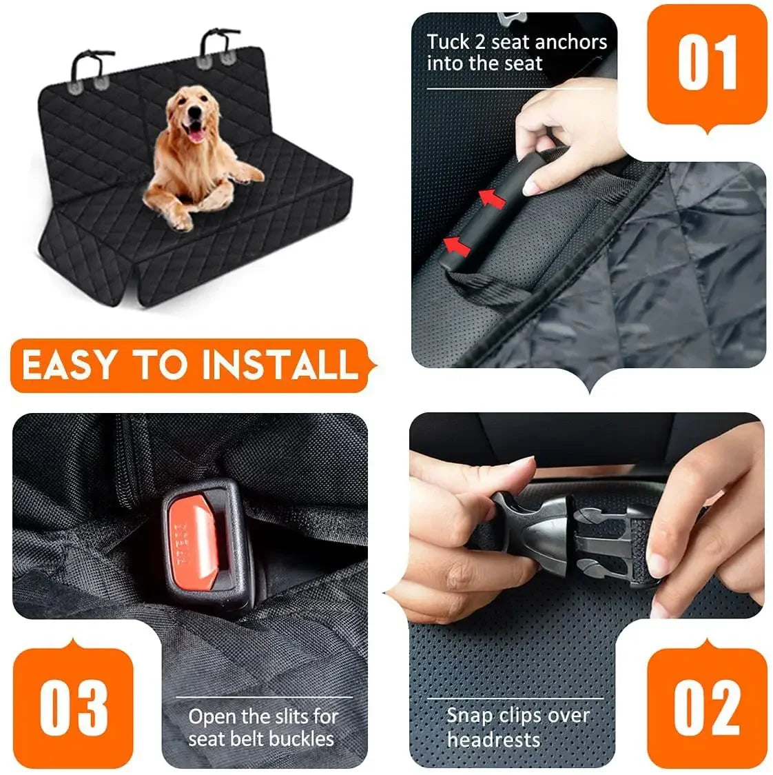Marluvo Waterproof Dog Car Seat Cover