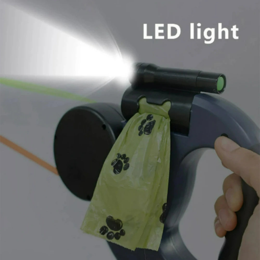 Marluvo Retractable Double Dog Leash with LED Light