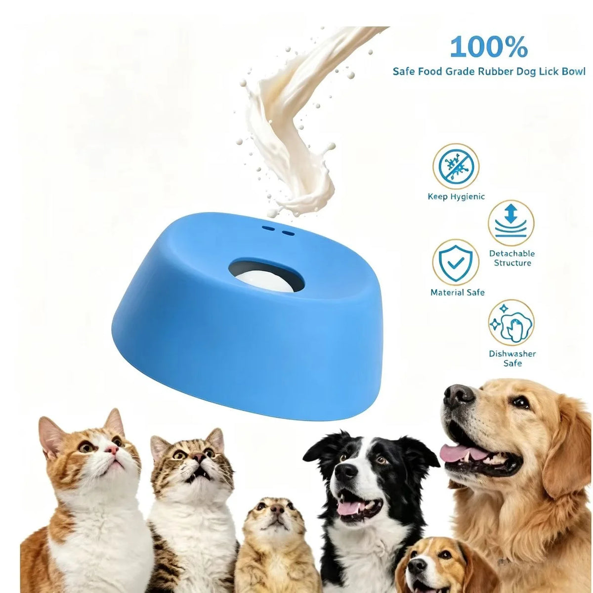 Marluvo Slow Feeder Lick Bowl for Dogs