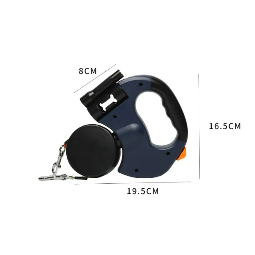 Marluvo Retractable Double Dog Leash with LED Light
