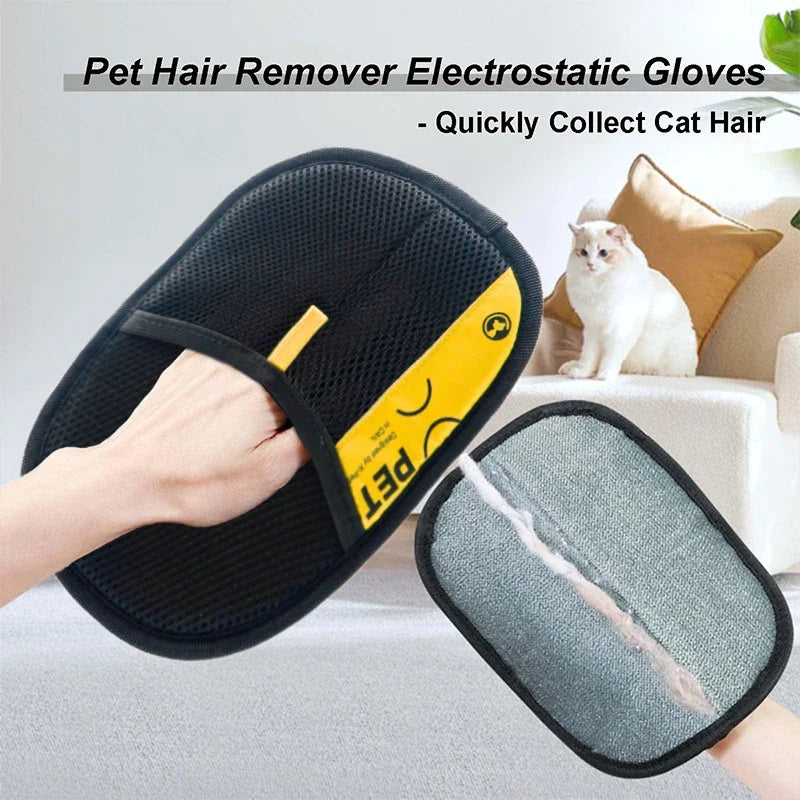 Marluvo Pet Hair Removal Grooming Gloves