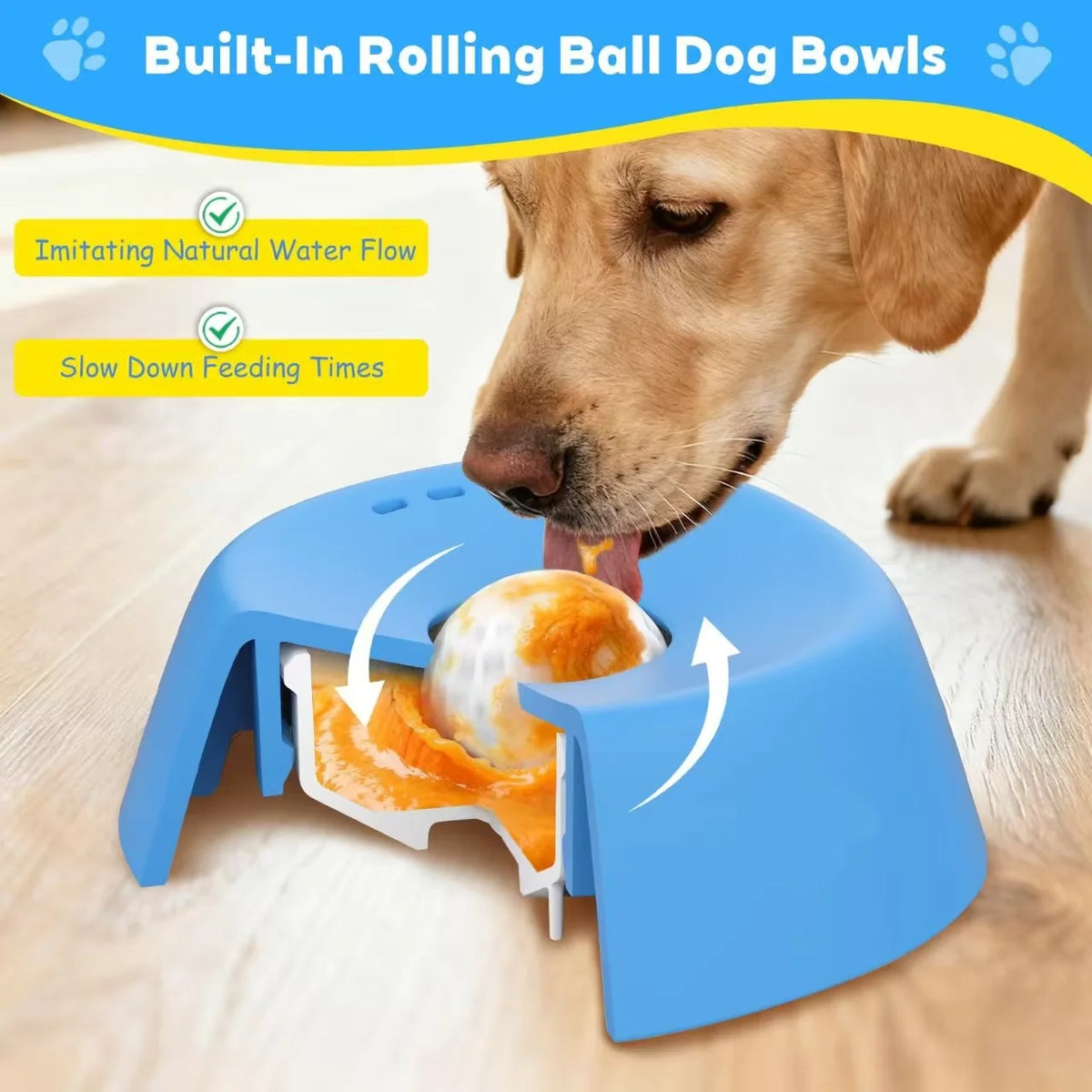 Marluvo Slow Feeder Lick Bowl for Dogs