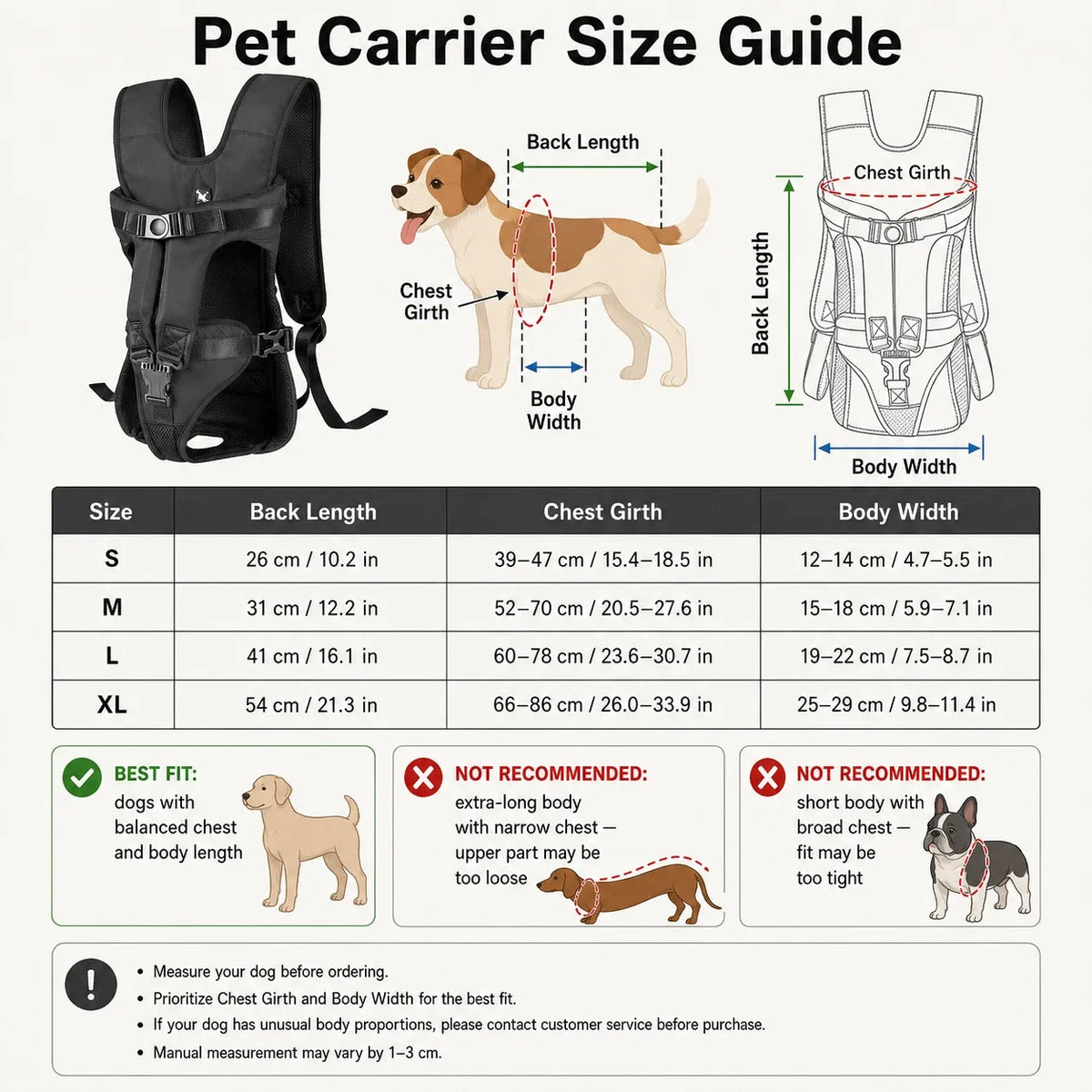 Marluvo Hands-Free Pet Carrier Backpack