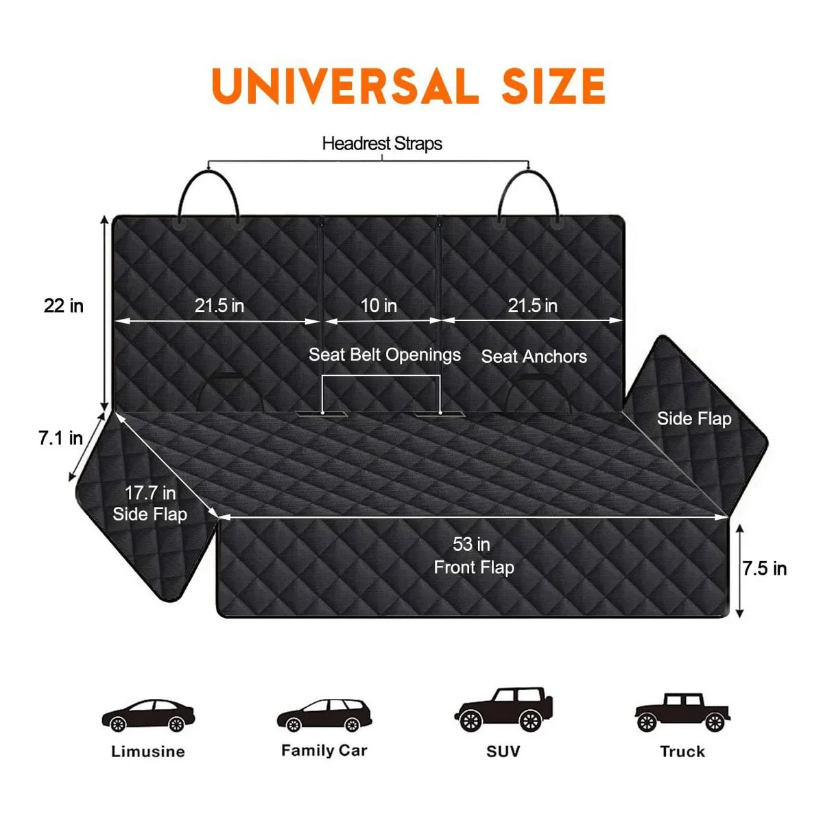 Marluvo Waterproof Dog Car Seat Cover
