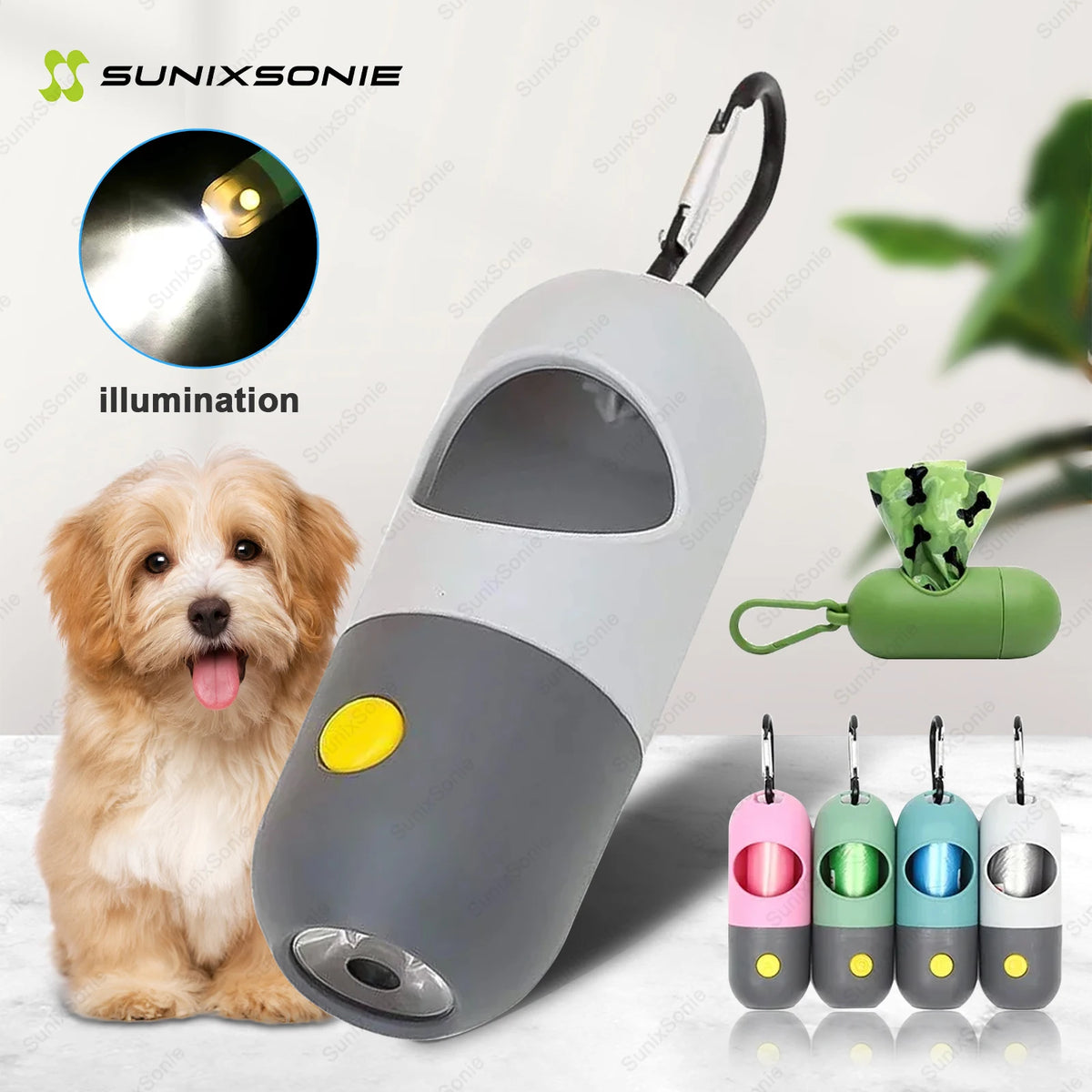 Marluvo LED Dog Waste Bag Dispenser